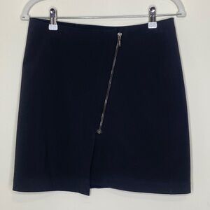 Nau Mini Skirt Zip Front Fleece Lined Size 6